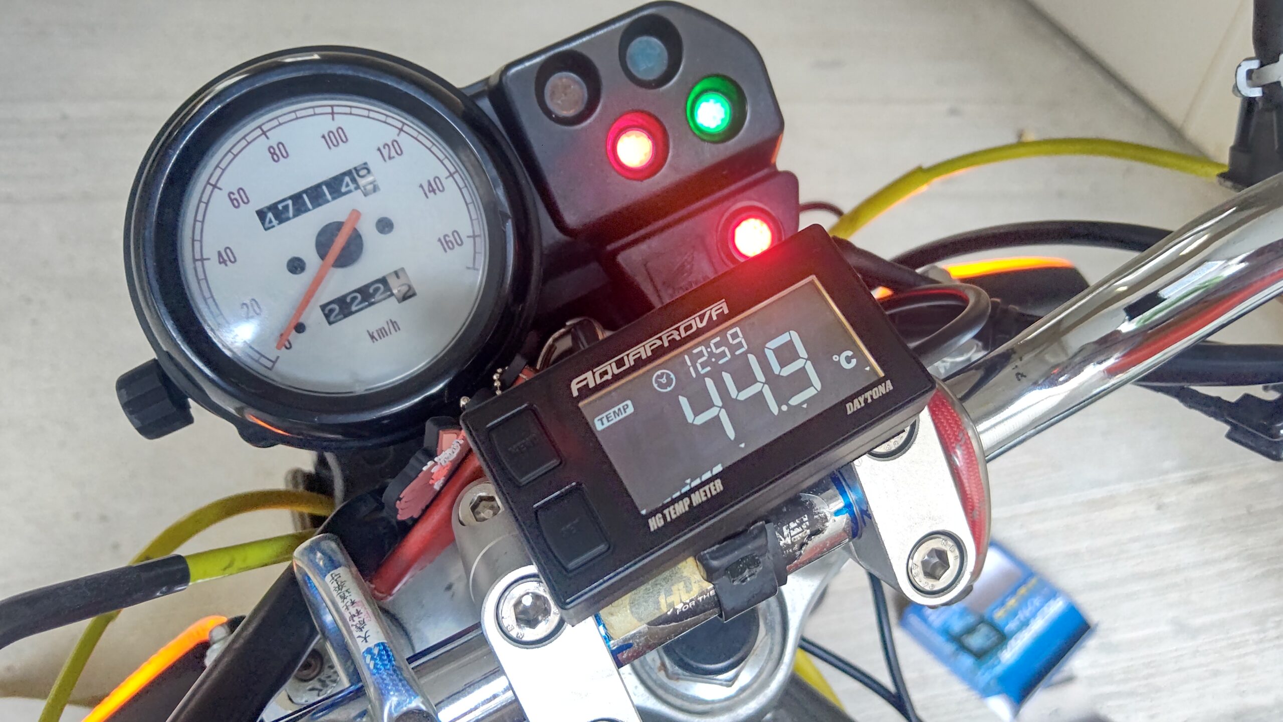 XJ400 デイトナ ハイグレード テンプメーター セット 油温計 デジタル